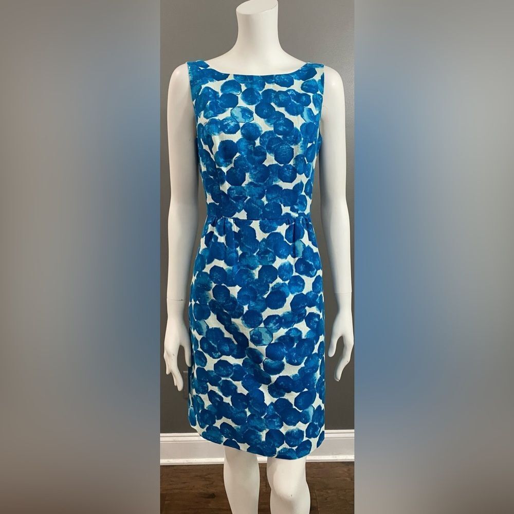 Tabitha Blue and White Floral Sleeveless Midi Dress Size 6
